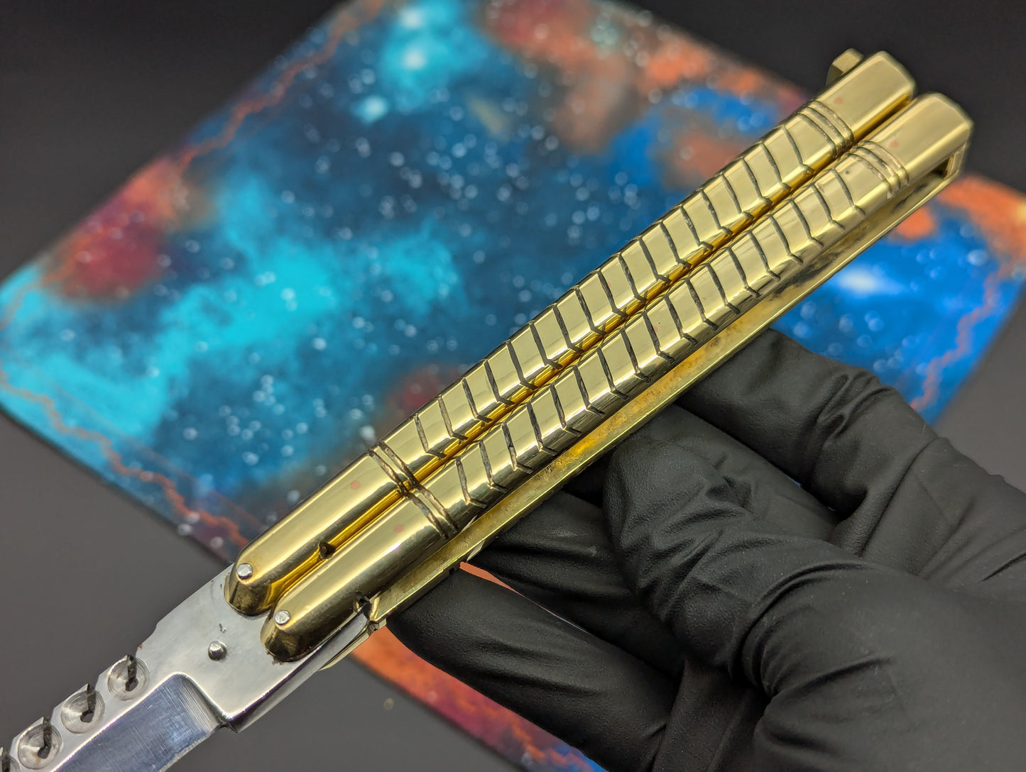 11" Classic Rambo Blade Ultra Heavy Brass FHM Balisong