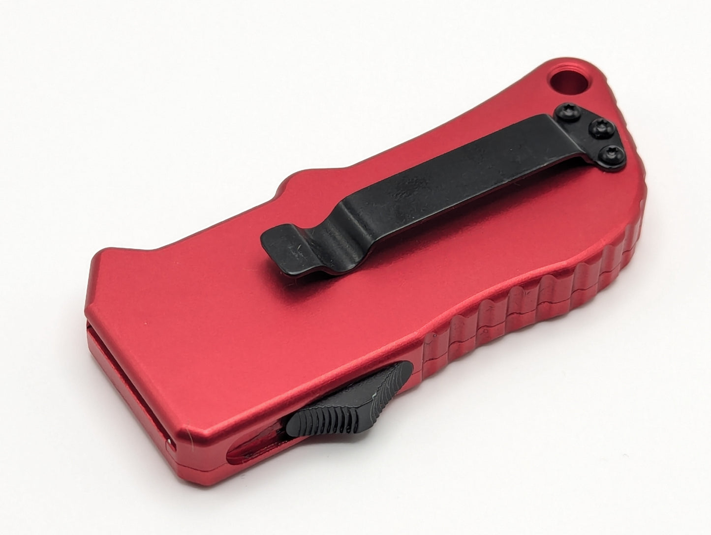 Red Carbon Fiber D/A Box Cutter OTF Knife