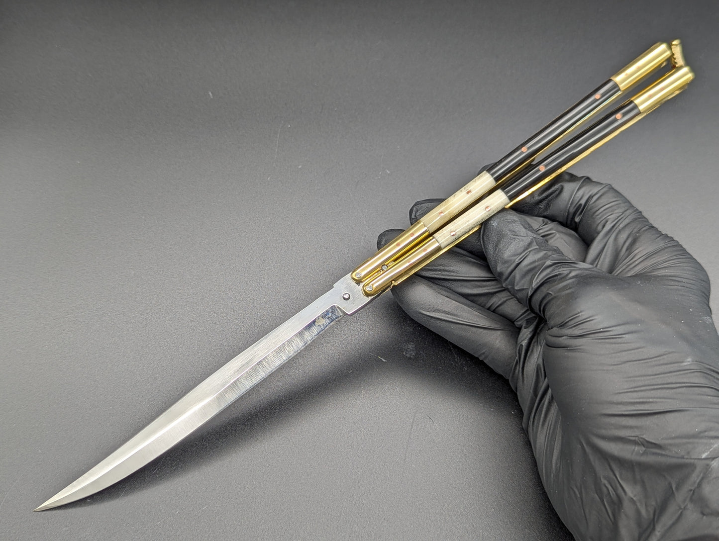 11" ULTRA SLIMLINE 2-TONE BONE & HORN FHM BALISONG CP