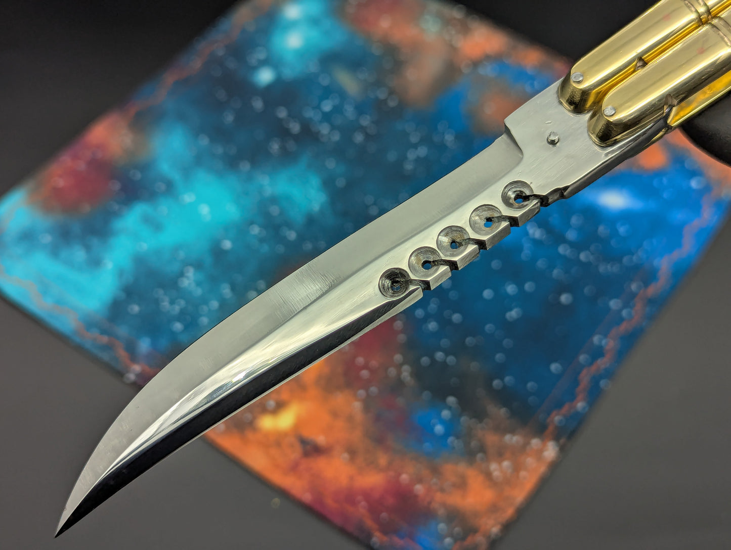 11" Classic Rambo Blade Ultra Heavy Brass FHM Balisong