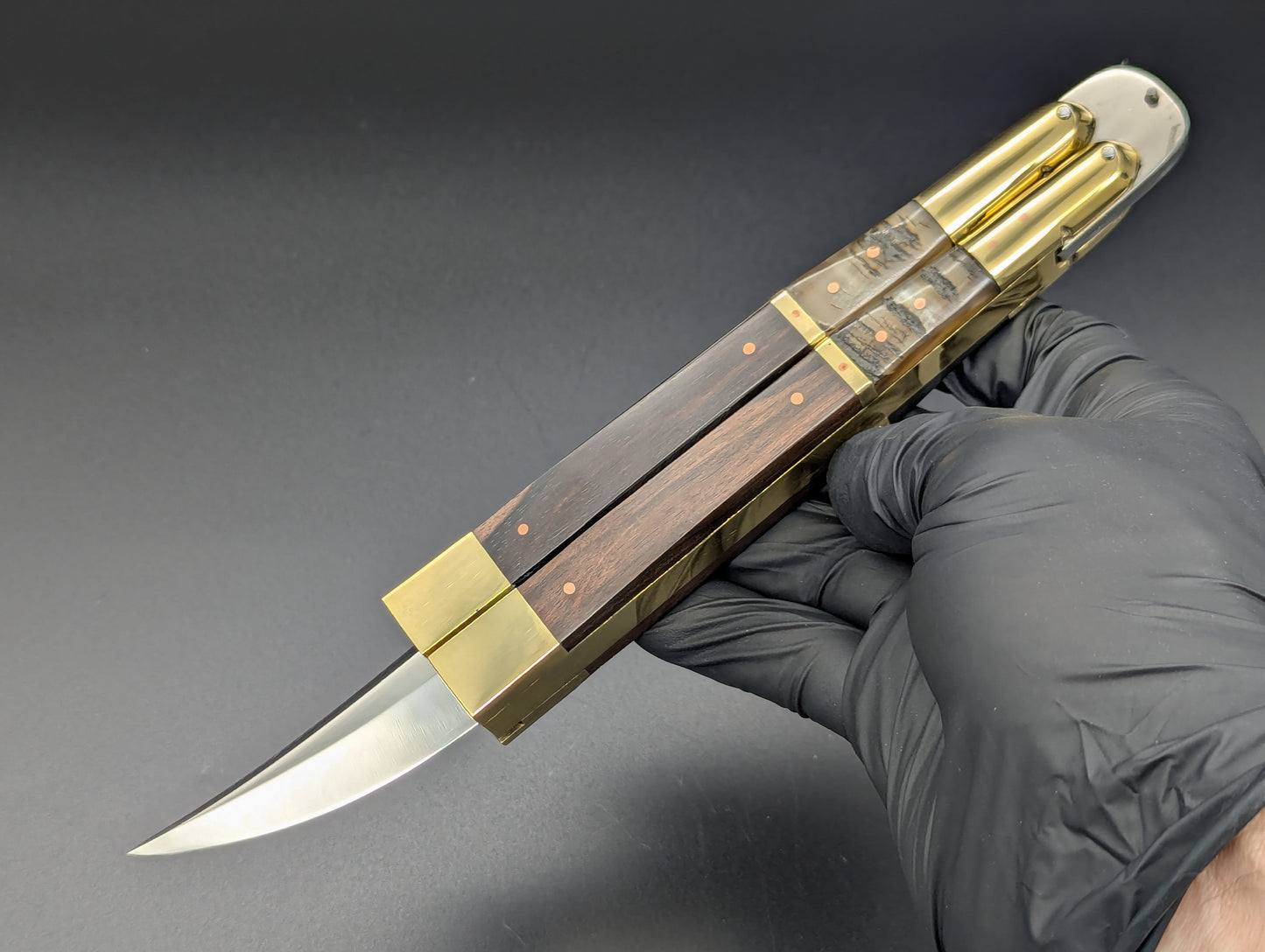 14.25" WOOD & HORN BUSISI XL BLADE FHM BALI CLIP POINT