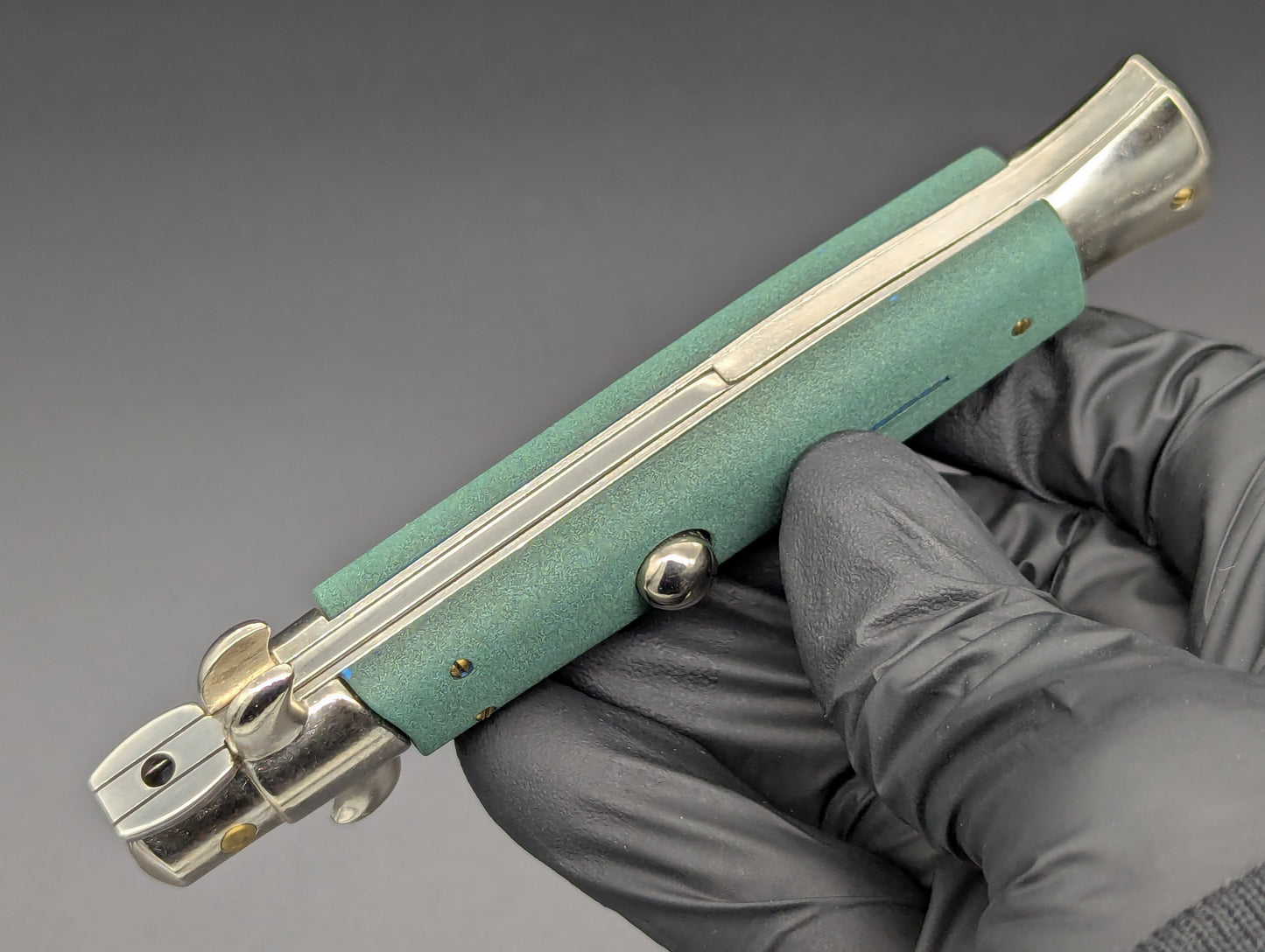 NOS 9" FRANK B "STILETTO ITALY" Jade Green Italian Stiletto Knife Dagger