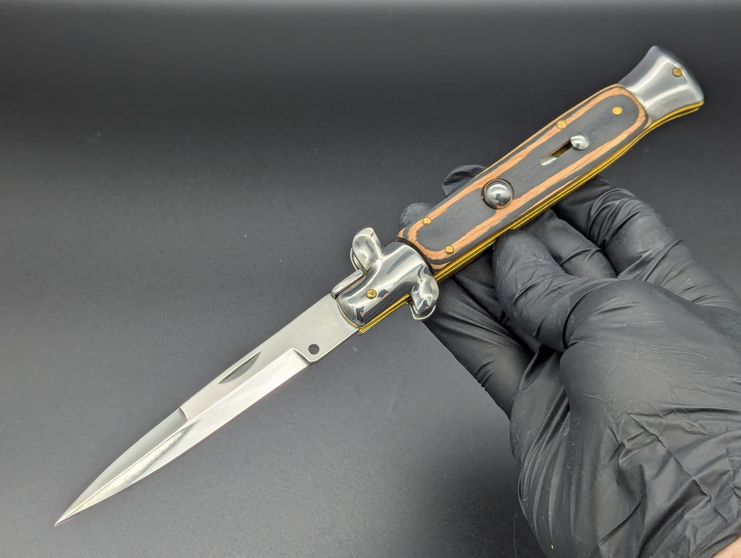 9.5" 2-TONED WOOD ITALIAN STYLE STILETTO