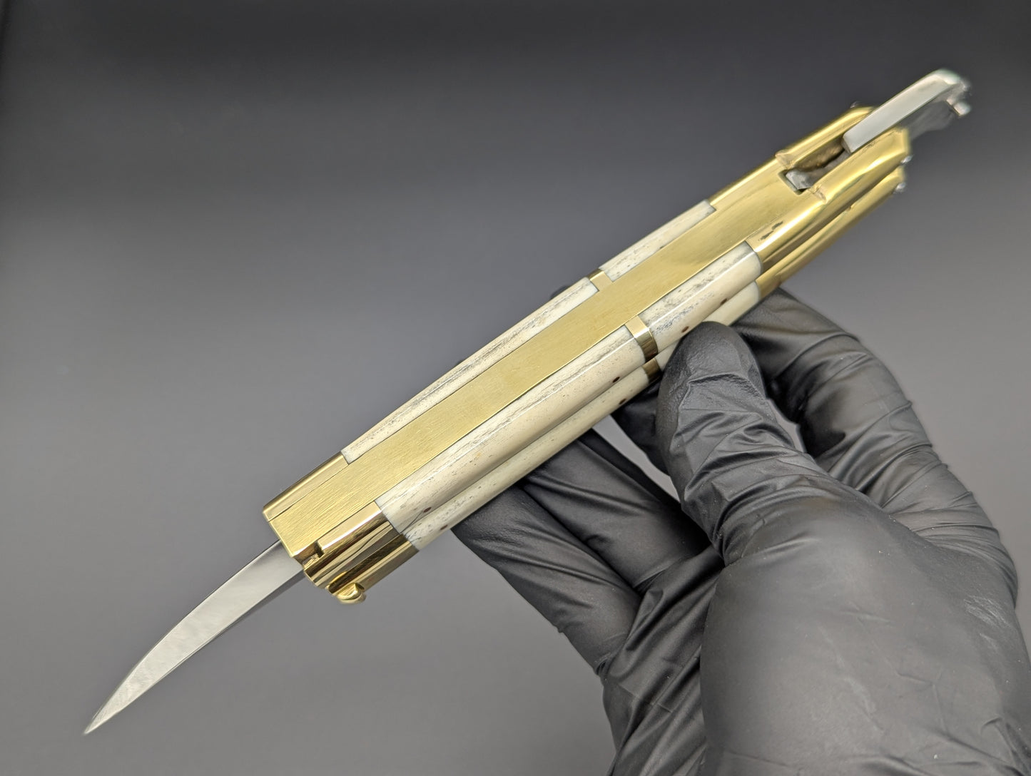 14.25" WHITE BONE BUSISI XL BLADE FHM BALISONG KNIFE