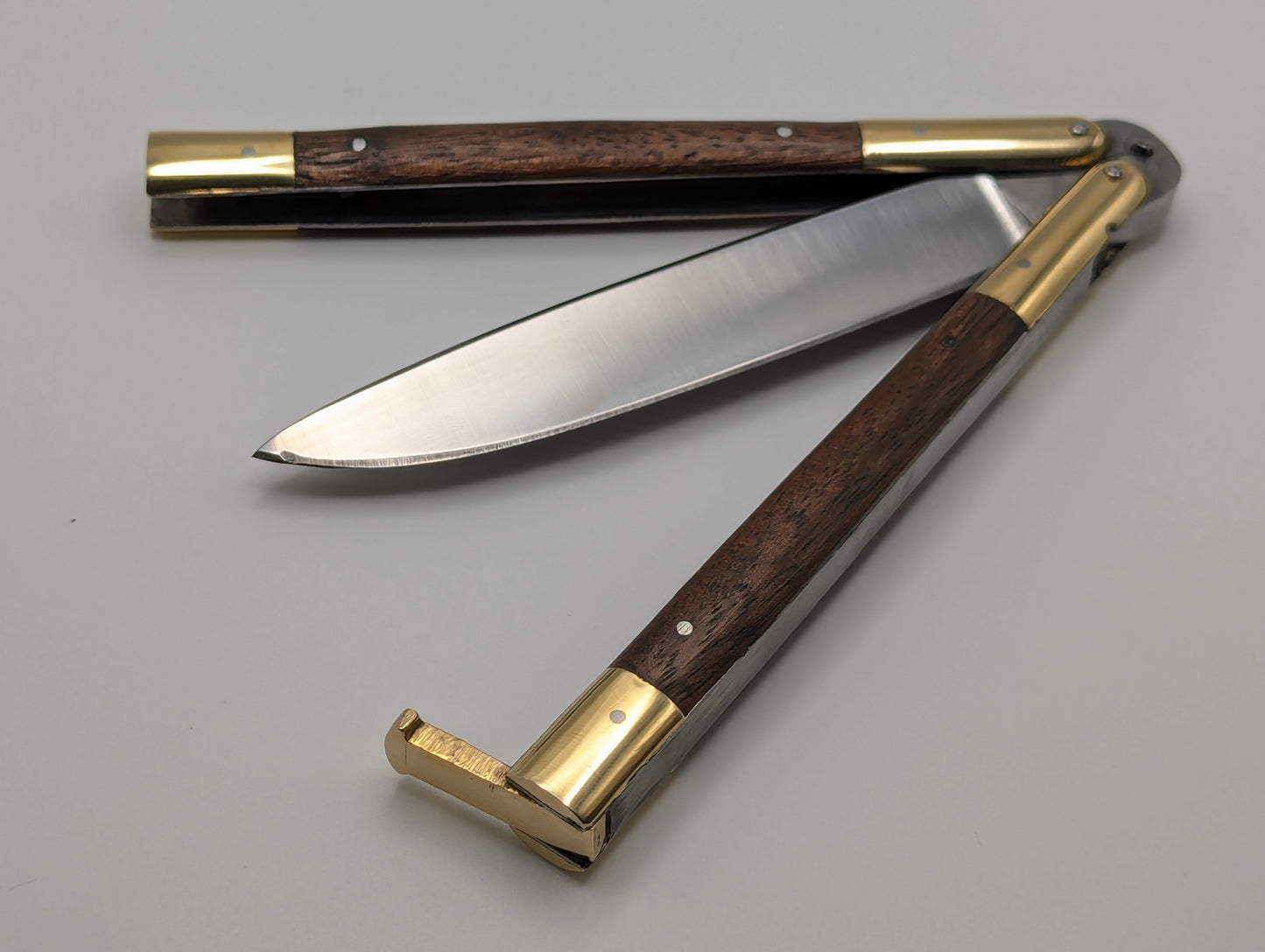 9" FHM Slim Narrawood Balisong Drop Point