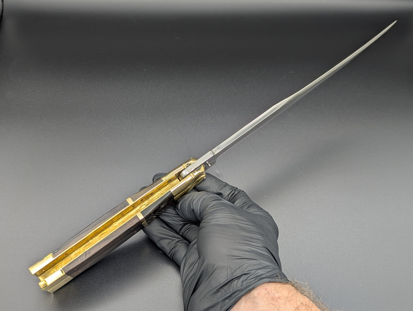 14.25" WOOD & HORN BUSISI XL BLADE FHM BALI CLIP POINT