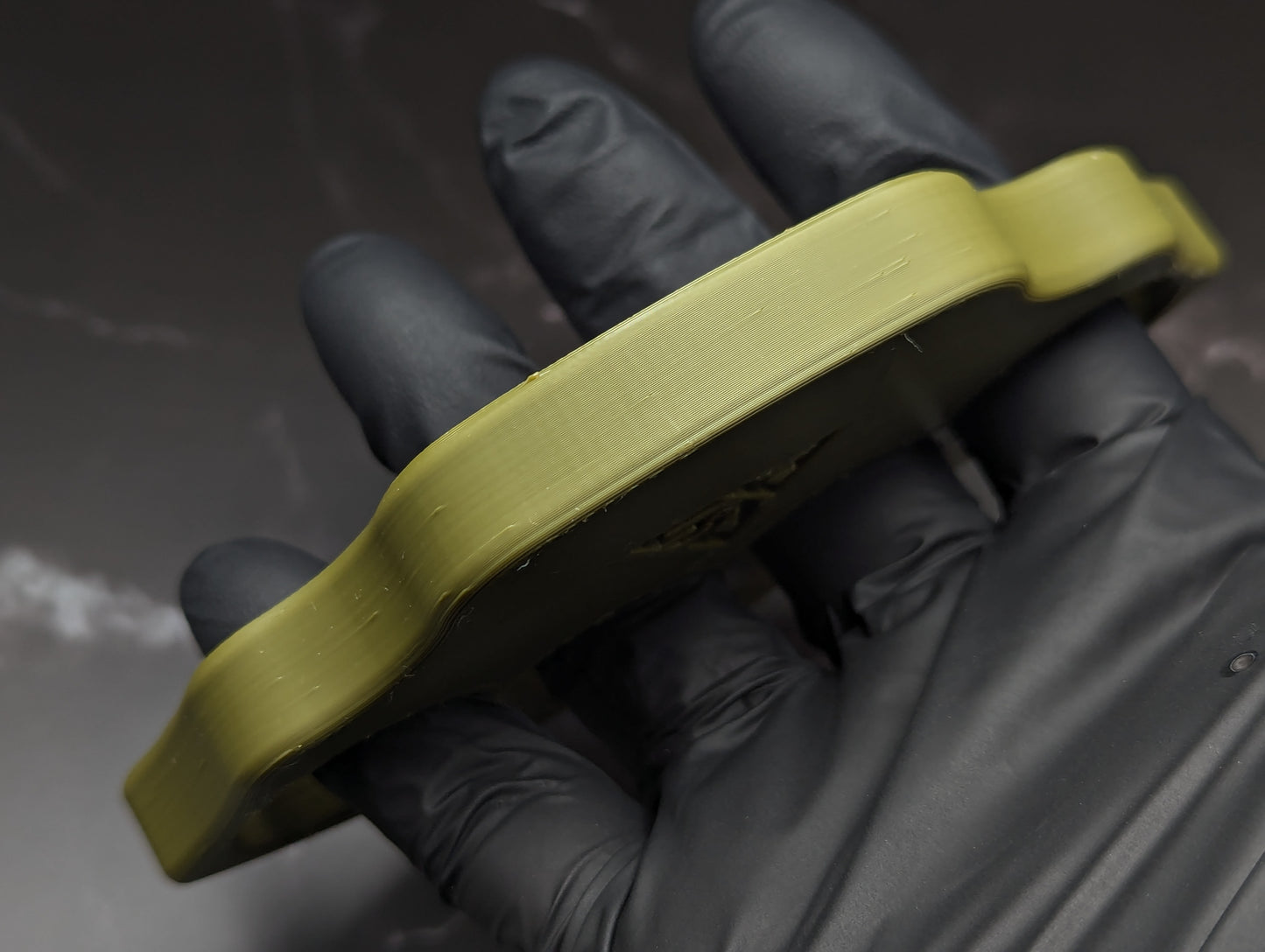 NPE 1/2" A.R.S. KNIVES 3D PRINTED TITAN KNUCKLE DUSTER GRN