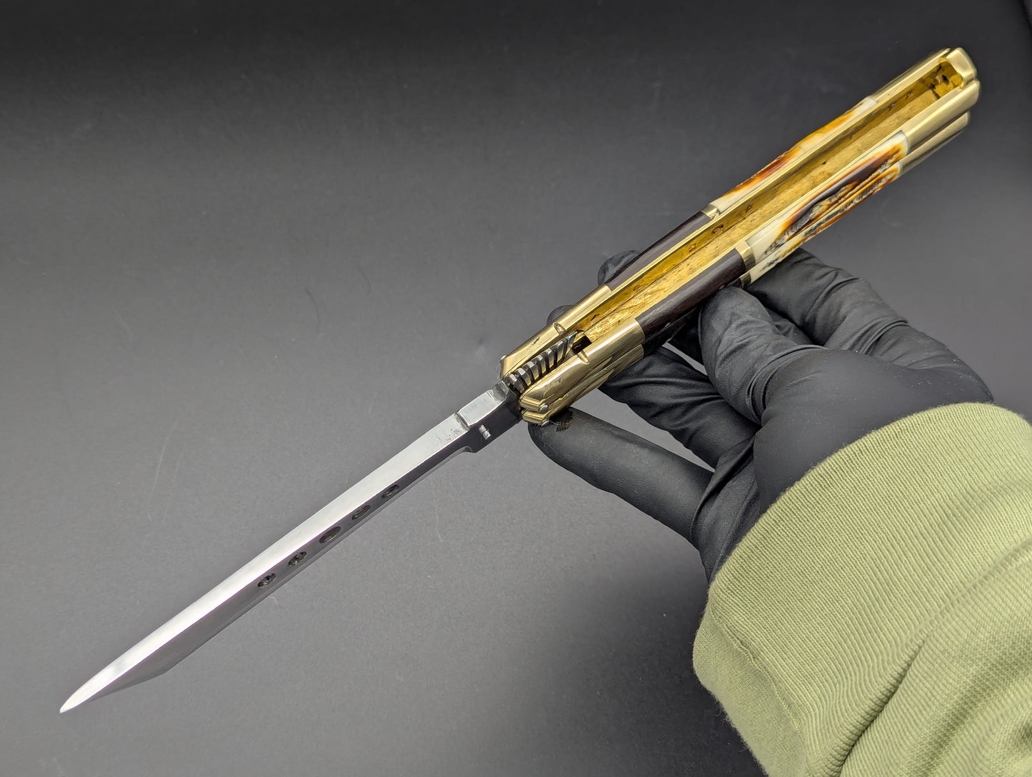 11.25" PHILIPPINES HANDMADE BALISONG EAGLE TANG TANTO