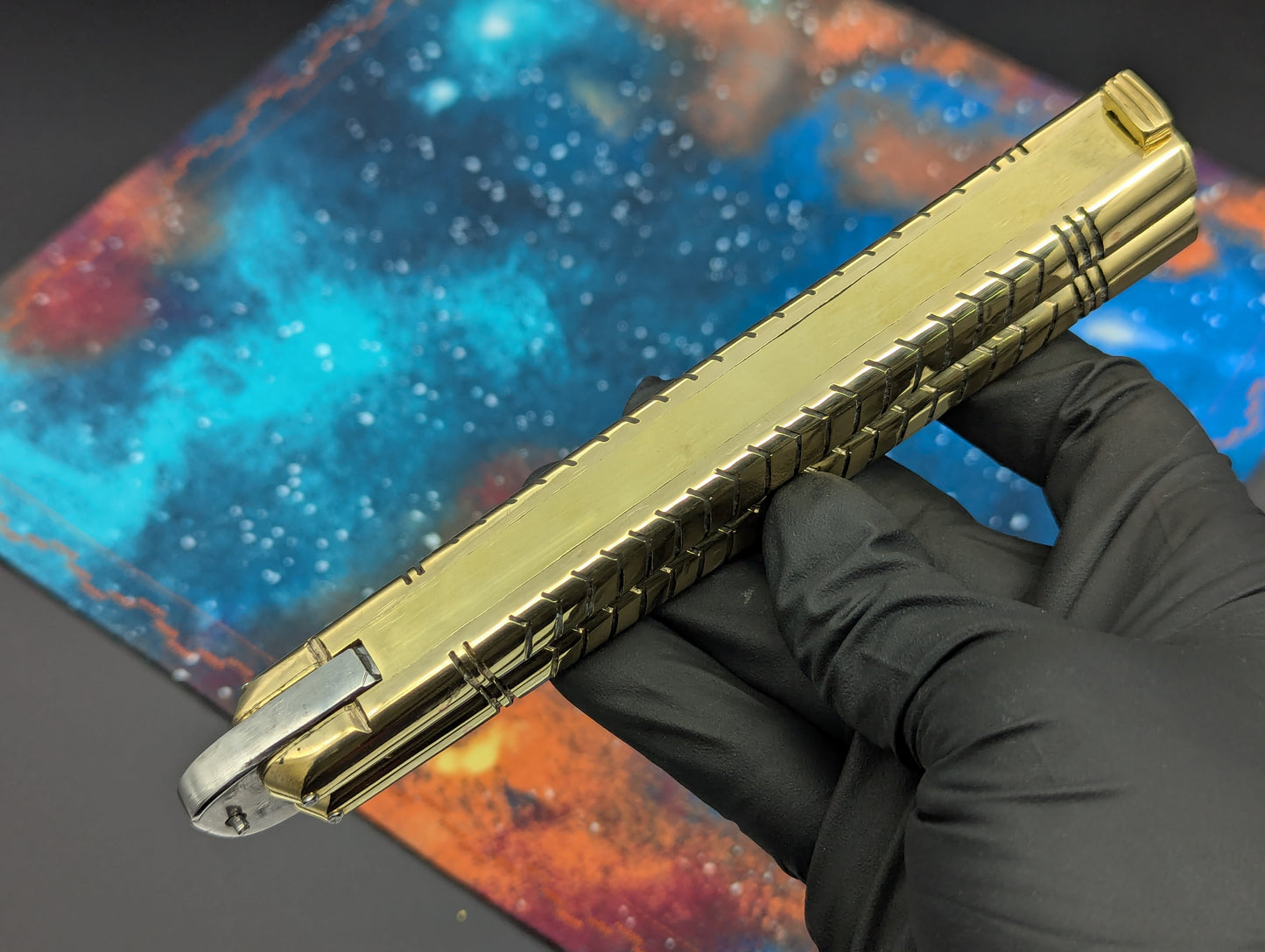 11" Classic Rambo Blade Ultra Heavy Brass FHM Balisong