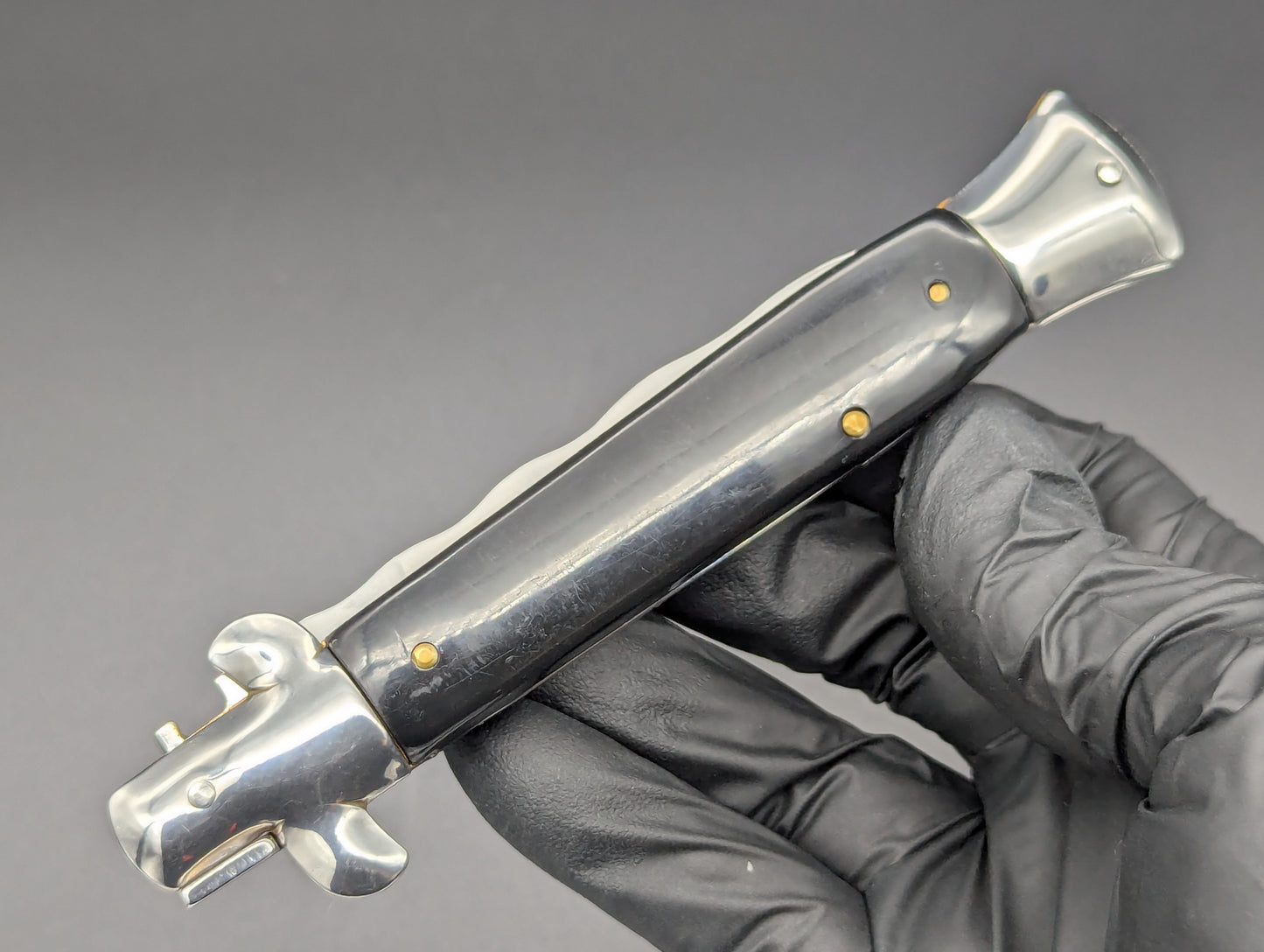 9.25" BLACK COMPOSITE KRIS ITALIAN STYLE STILETTO