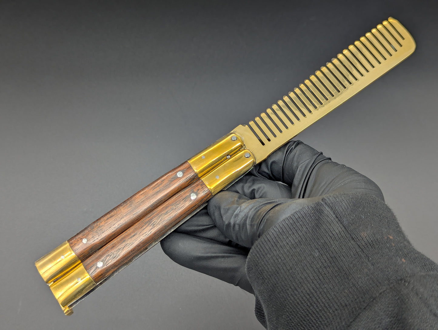 Philippines Handmade Wood & Brass Balisong Comb