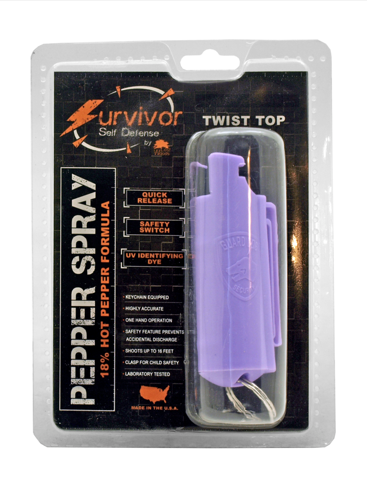 1/2 oz PURPLE 18% OC HARDSHELL PEPPER SPRAY