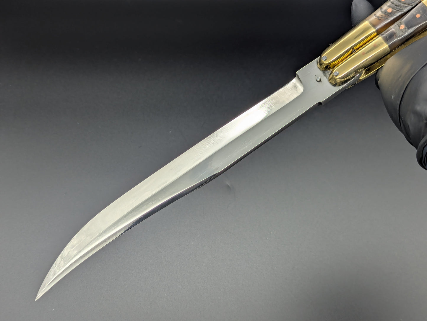 14.25" WOOD & HORN BUSISI XL BLADE FHM BALI CLIP POINT