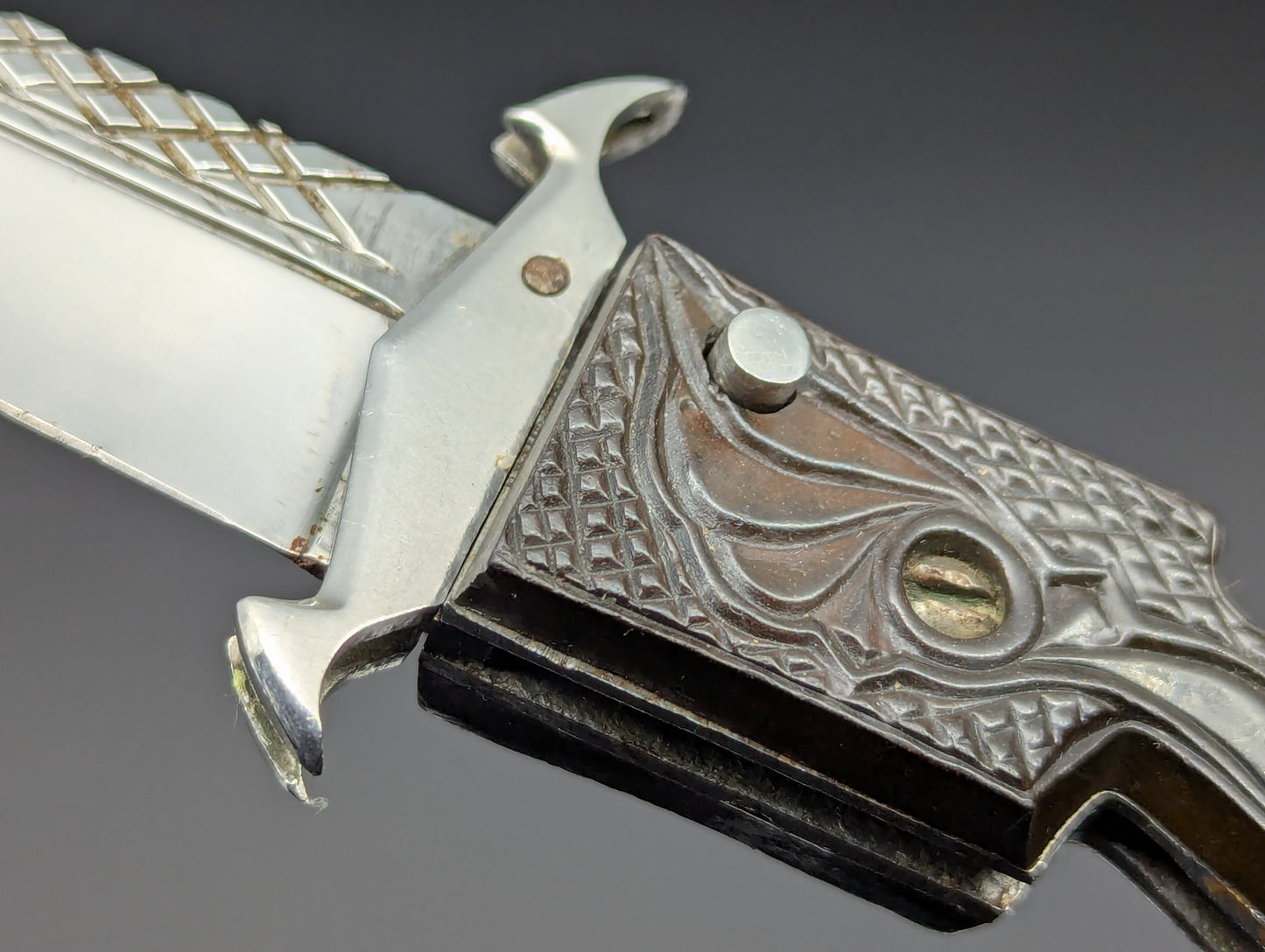 Vintage Soviet Era GOTHIC DAGGER Russian Prison Switchblade Knife
