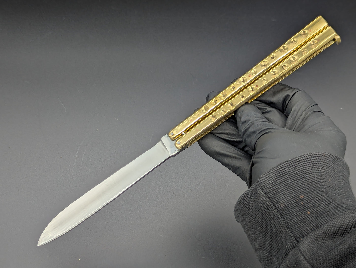 29cm BRASS TRADITIONAL HANDMADE BALISONG RAZOR