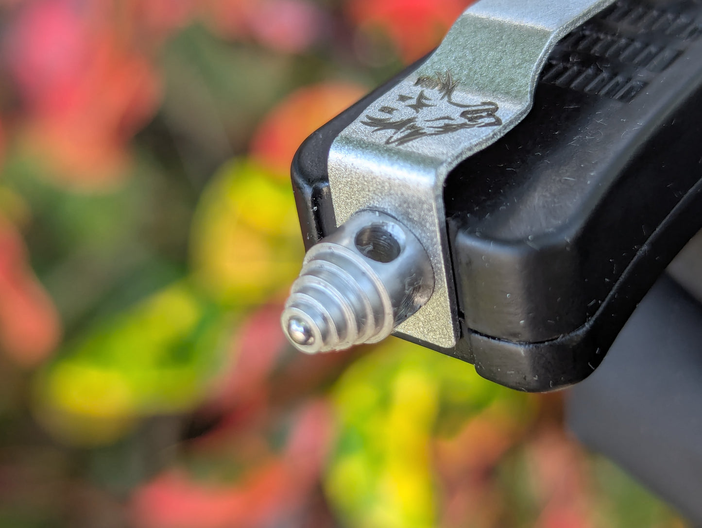 7" Black Mini Tanto Plain D/A OTF Knife