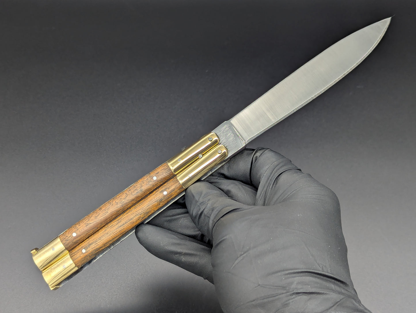 9" FHM Slim Narrawood Balisong Drop Point