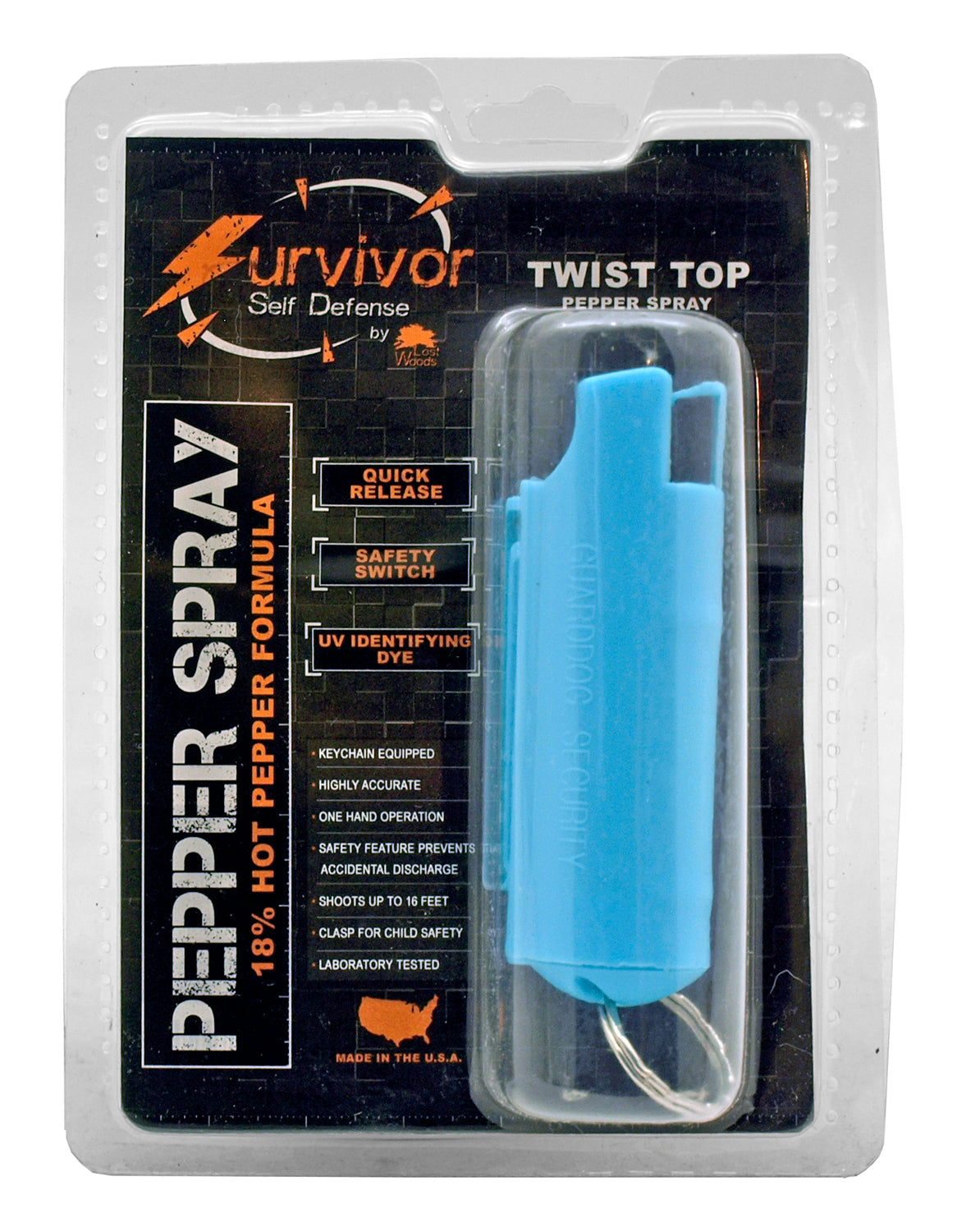 1/2 oz BLUE 18% OC HARDSHELL PEPPER SPRAY