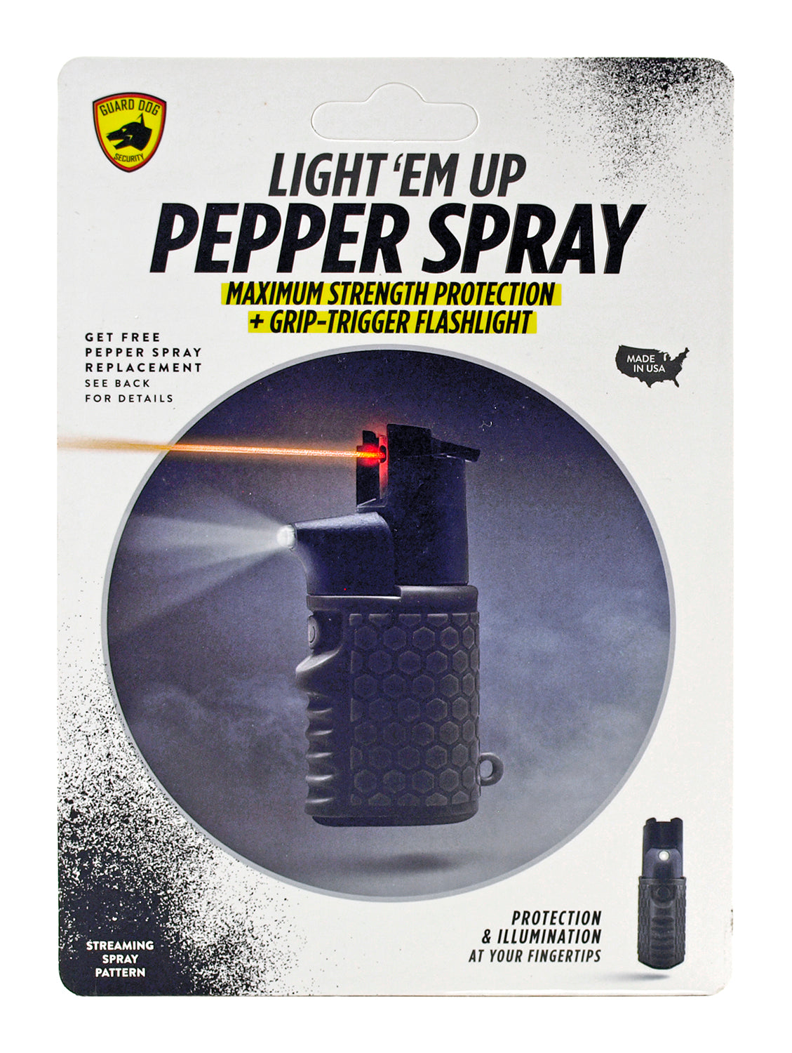 Guard Dog Light Em Up Pepper Spray Black