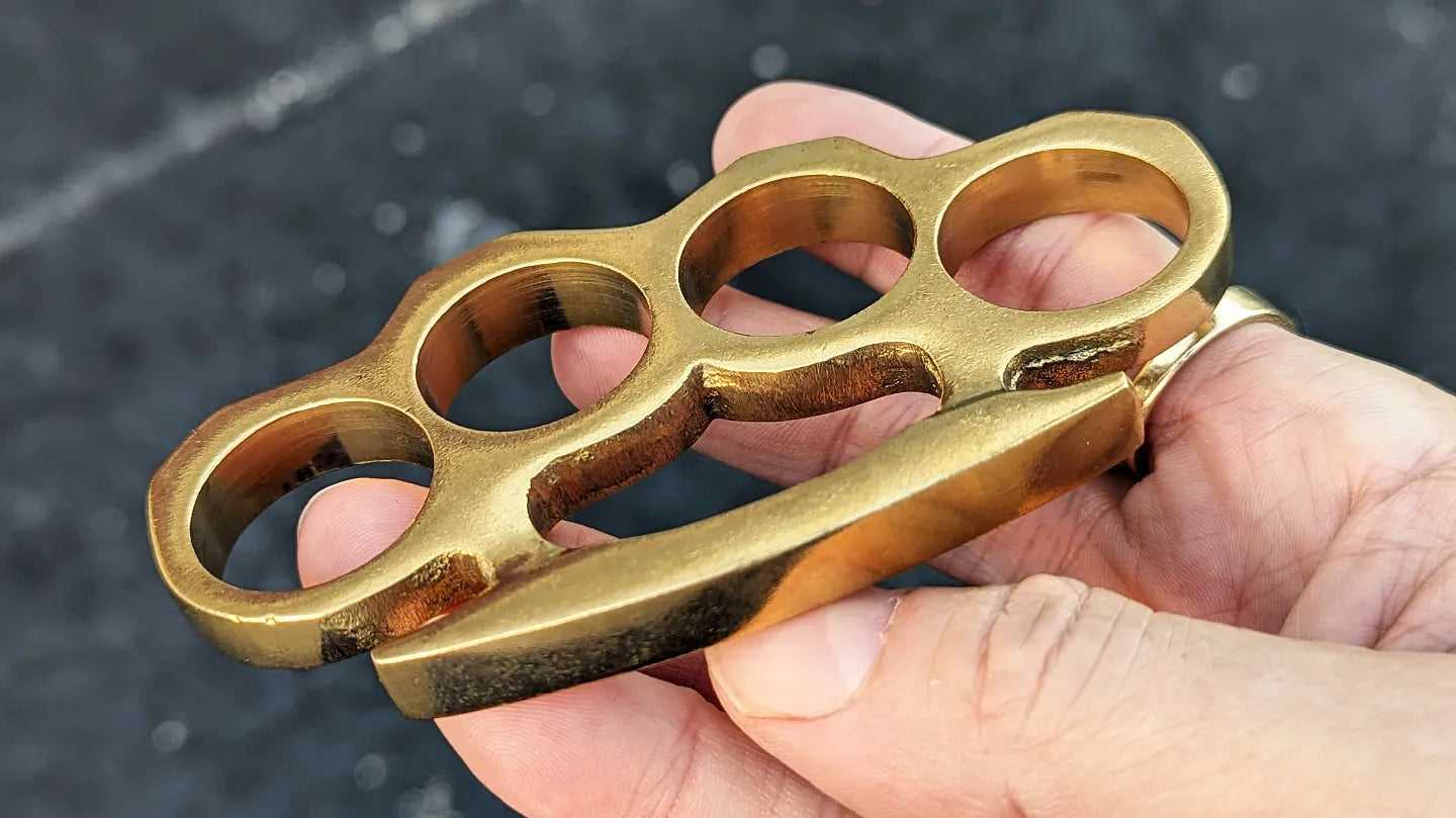 SOLID CAST BRASS SQUARE TOP BRASS KNUCKLE DUSTER