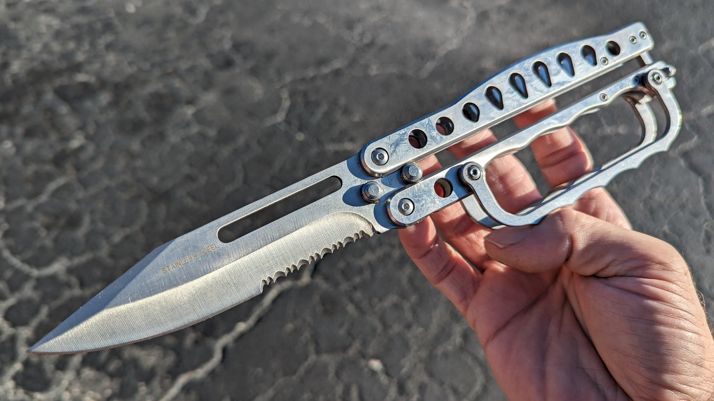Super Knife Stainless Trench Balisong Zombie Killer