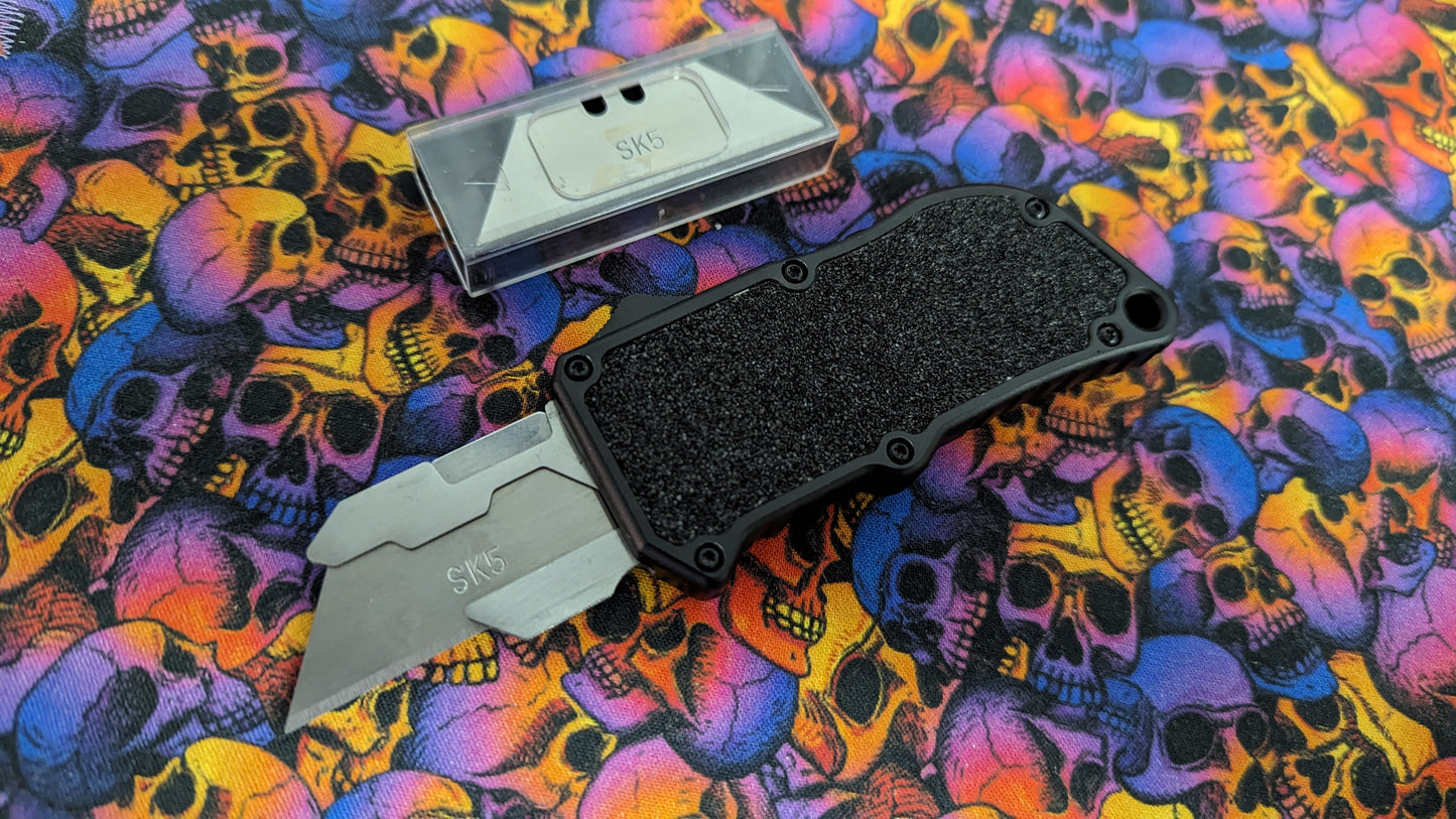 Black D/A Box Cutter OTF Knife