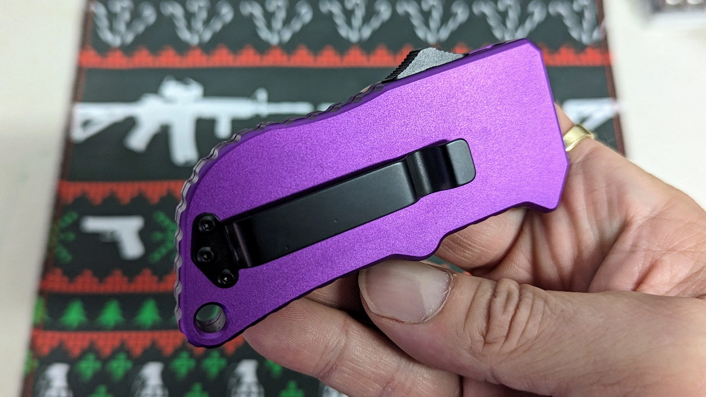 Purple Carbon Fiber D/A Box Cutter OTF Knife