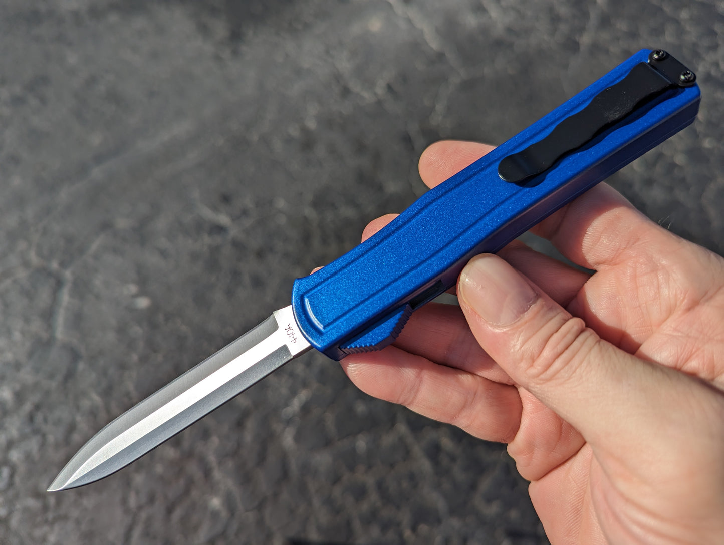 BLUE S/E AKC ITALY F-20 DUAL ACTION OTF KNIFE