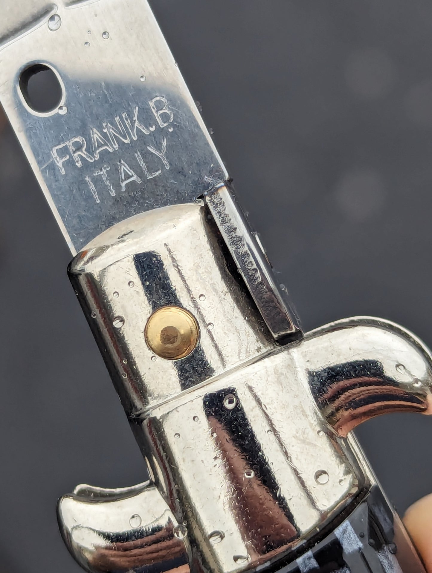 9" Frank Beltrame Faux Carbon Fiber Italian Stiletto Dagger