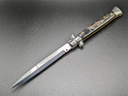 11" FRANK BELTRAME BUFFALO HORN ITALIAN STILETTO BAYONET