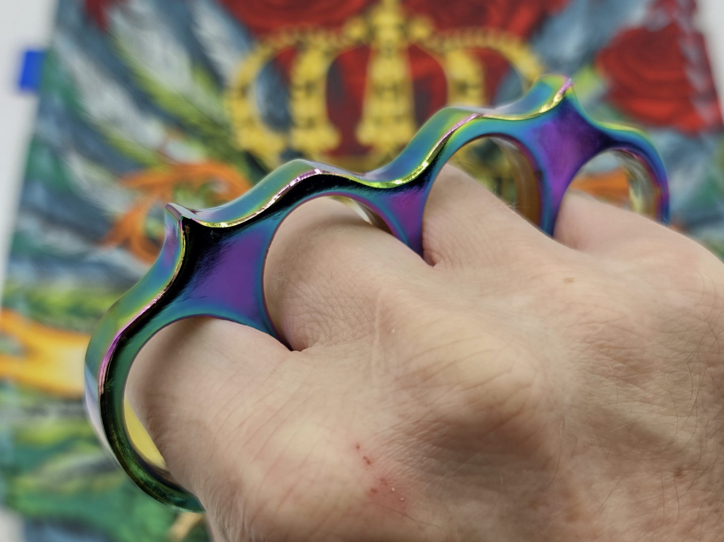 Rainbow Ti Style USA Knuckle Duster