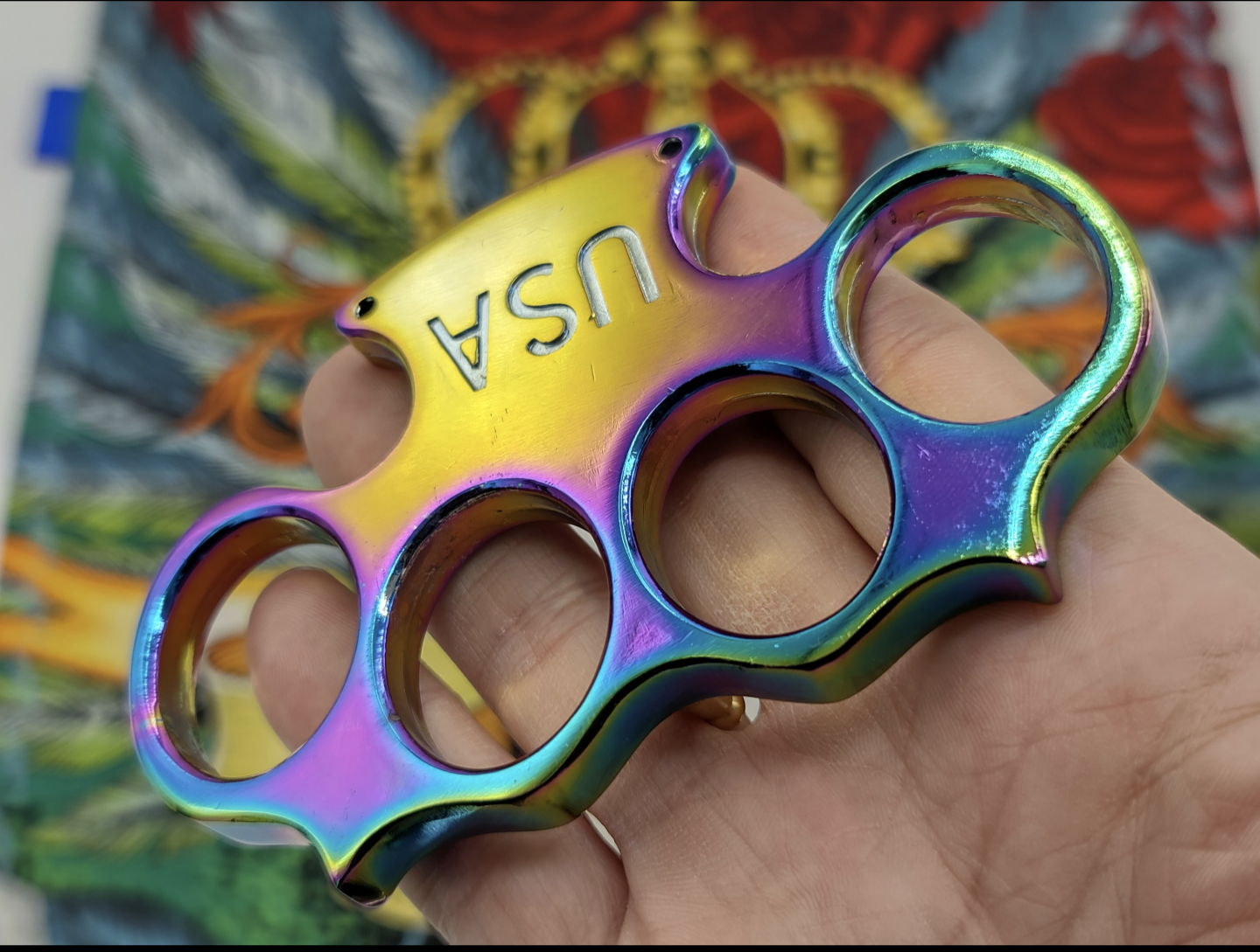 Rainbow Ti Style USA Knuckle Duster