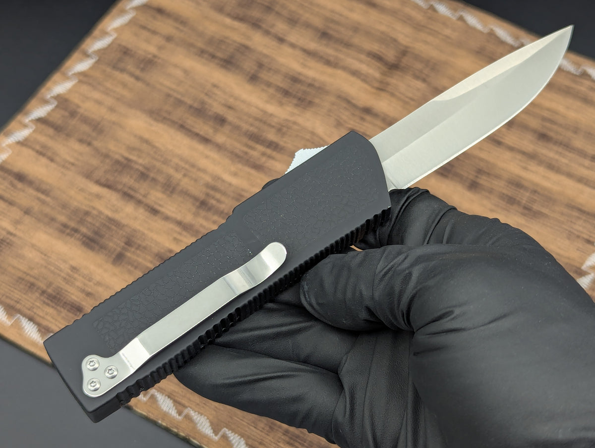 BLACK LIGHTNING 2.0 D/A OTF KNIFE DROP POINT PLAIN