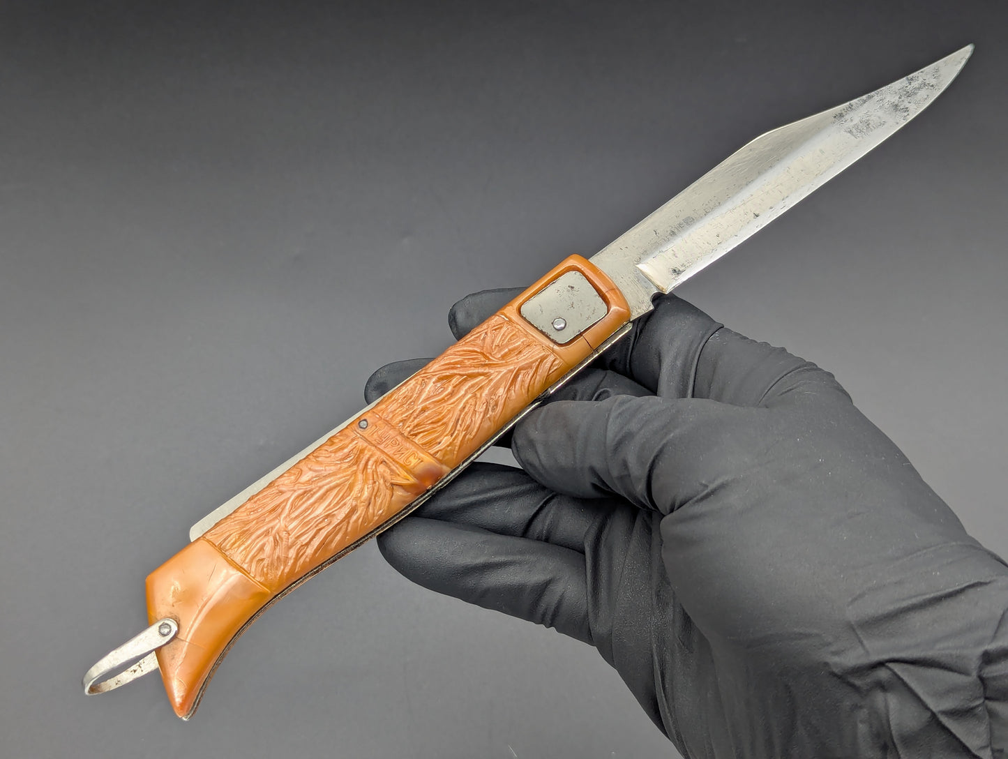 VINTAGE RUSSIAN VORZMA CITY AUTOMATIC HUNTING KNIFE