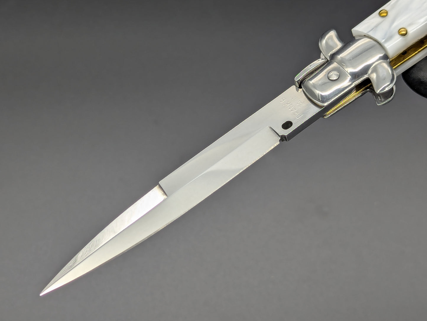 9" Frank Beltrame Faux Pearl Scale Italian Stiletto Bayonet
