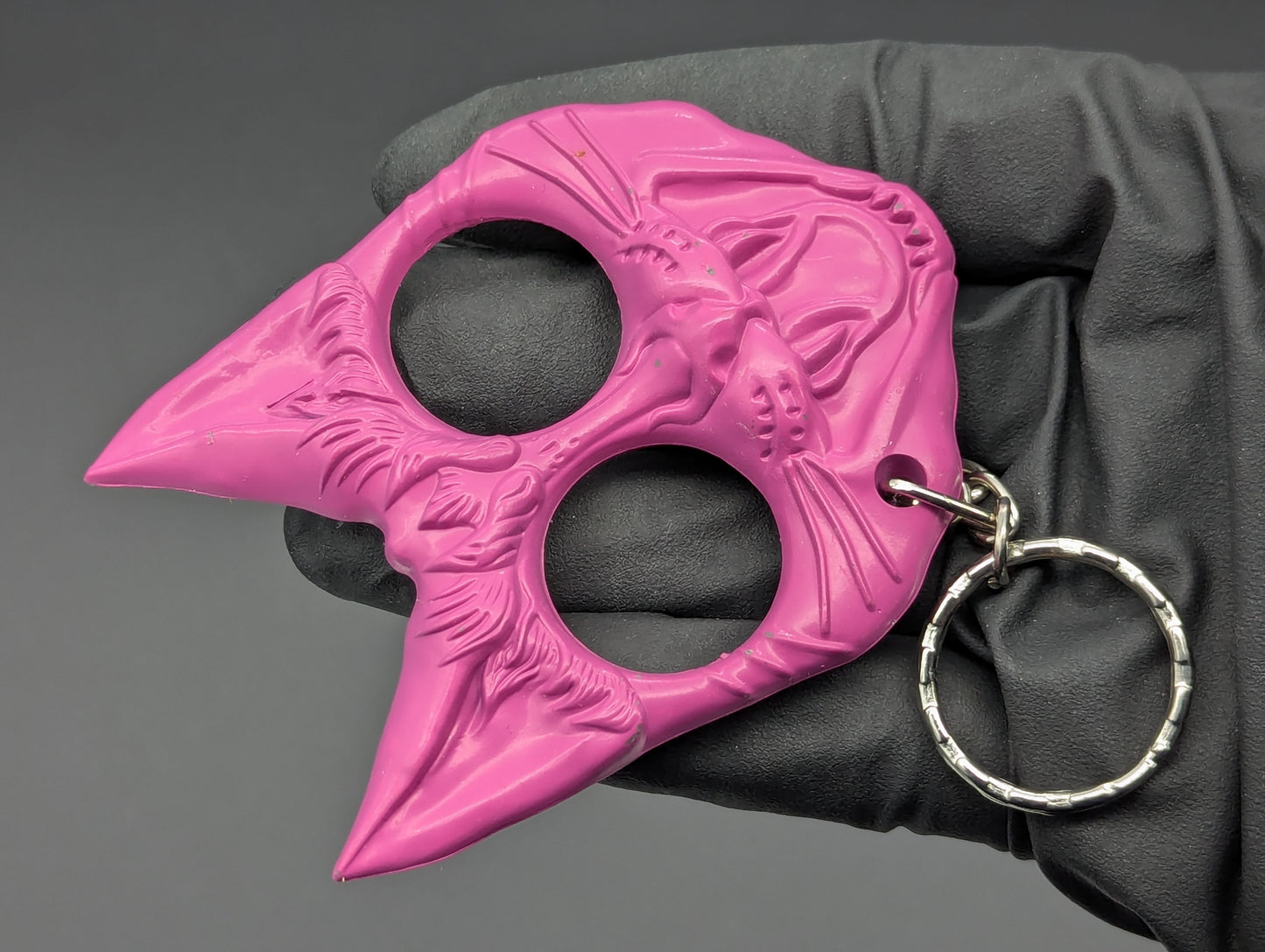 PINK ABS CAT SELF DEFENSE KEYRING