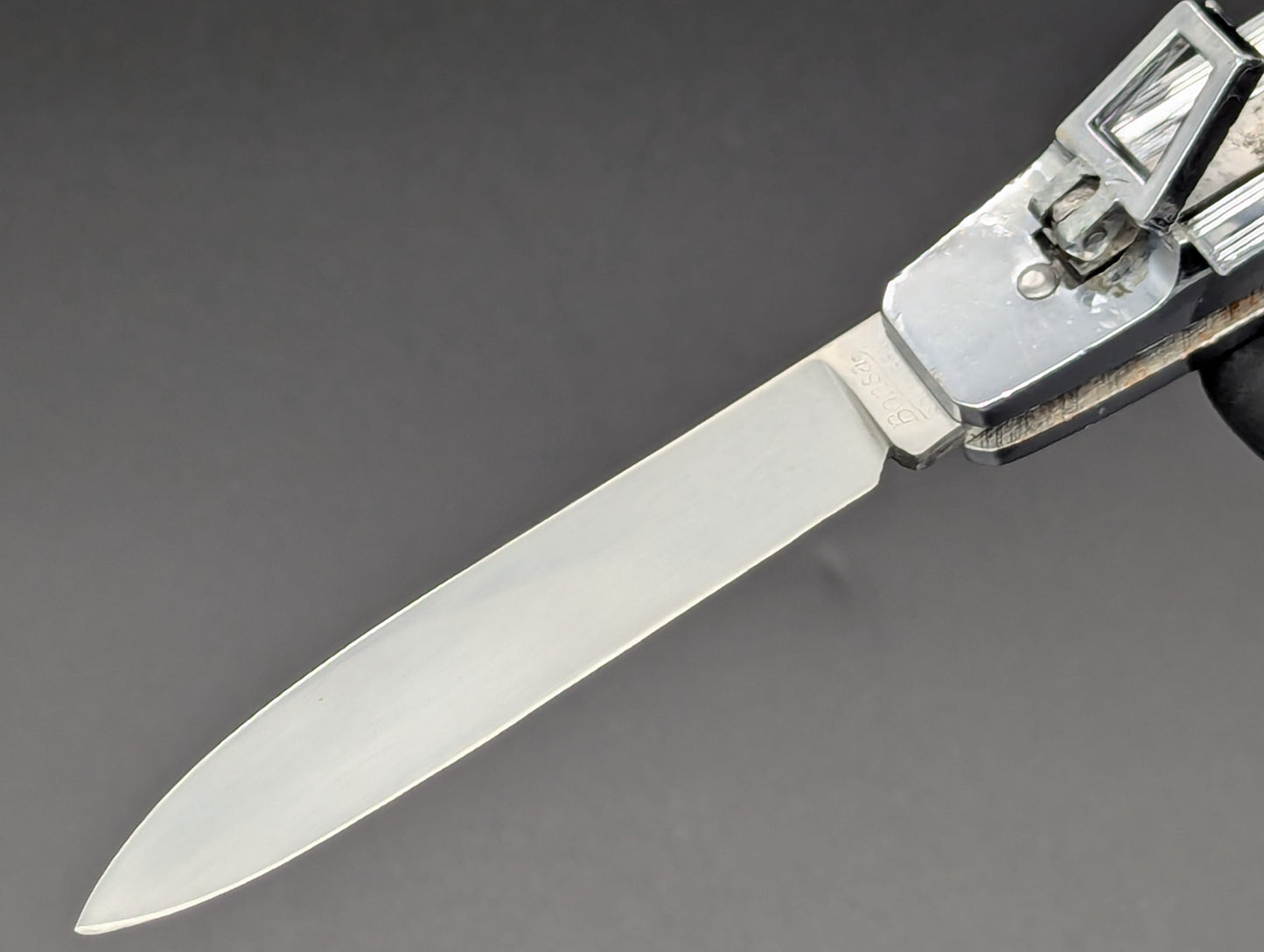 7" ANTIQUE BONSA SOLINGEN STAINLESS SWITCHBLADE LEVERLOCK