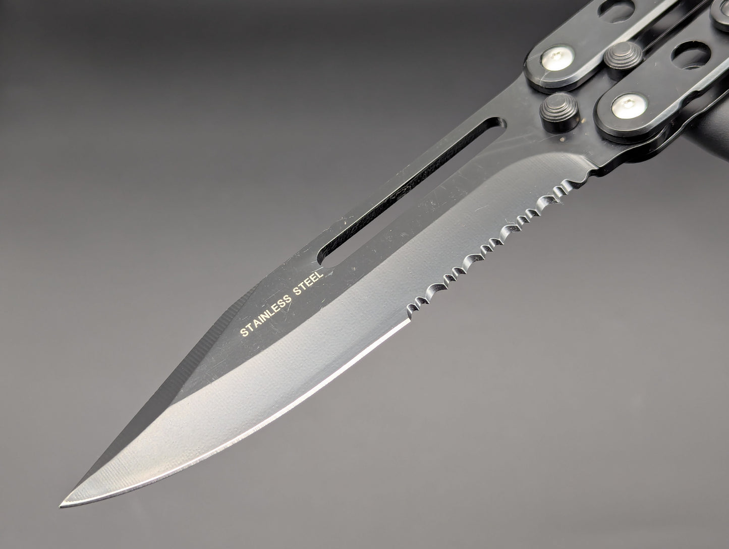 Super Knife Black Trench Balisong Zombie Killer