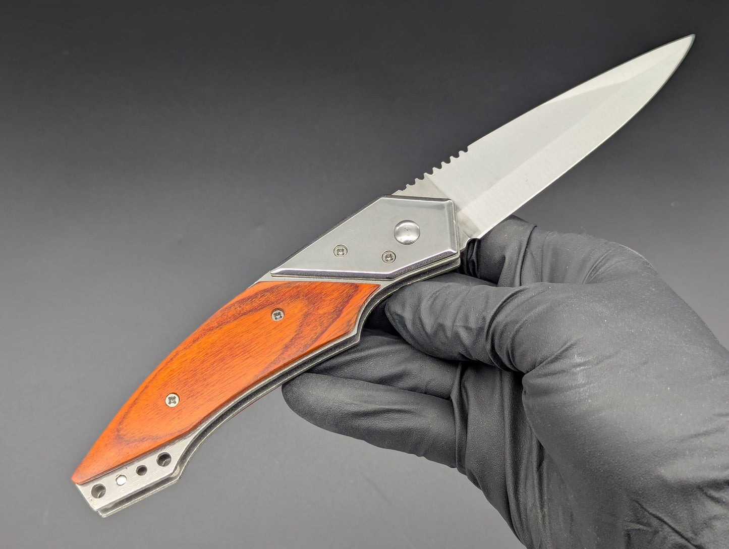 9.25"XL ROSEWOOD HAWK AUTOMATIC OPENING KNIFE