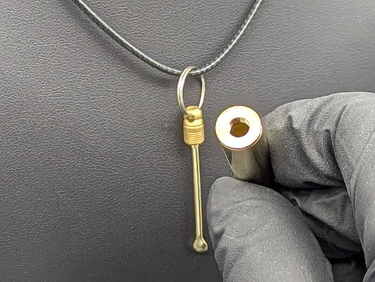 Brass Bullet Hidden Party Bump Spoon Keyring