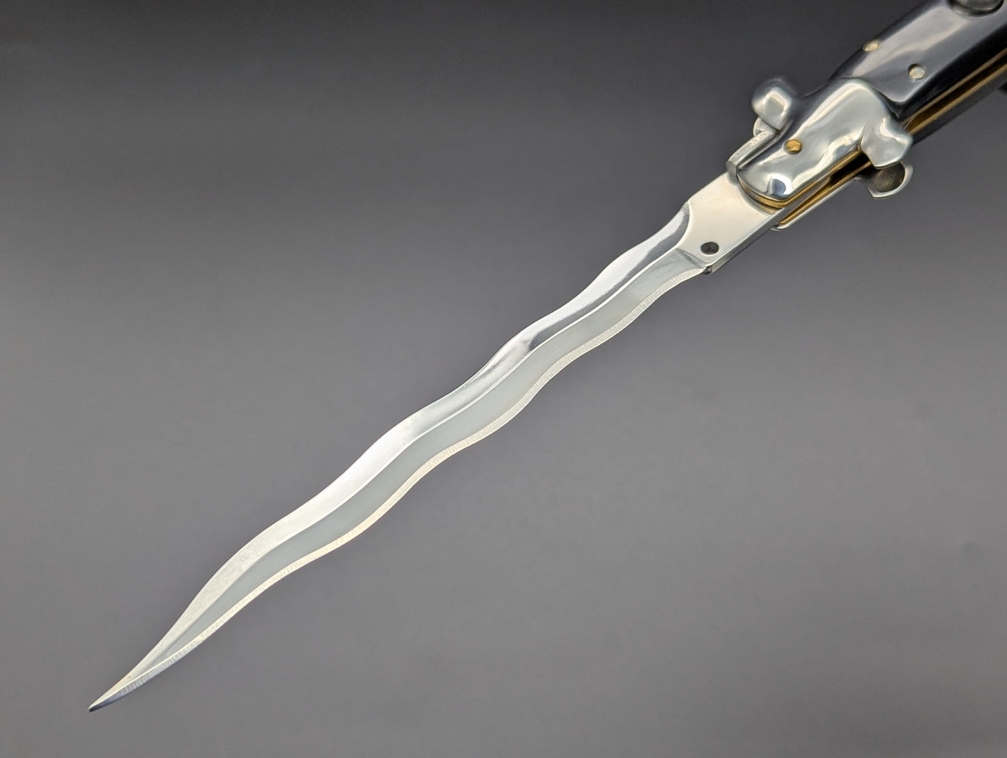 13" KRIS BLADE BLACK COMPOSITE ITALIAN STYLE STILETTO