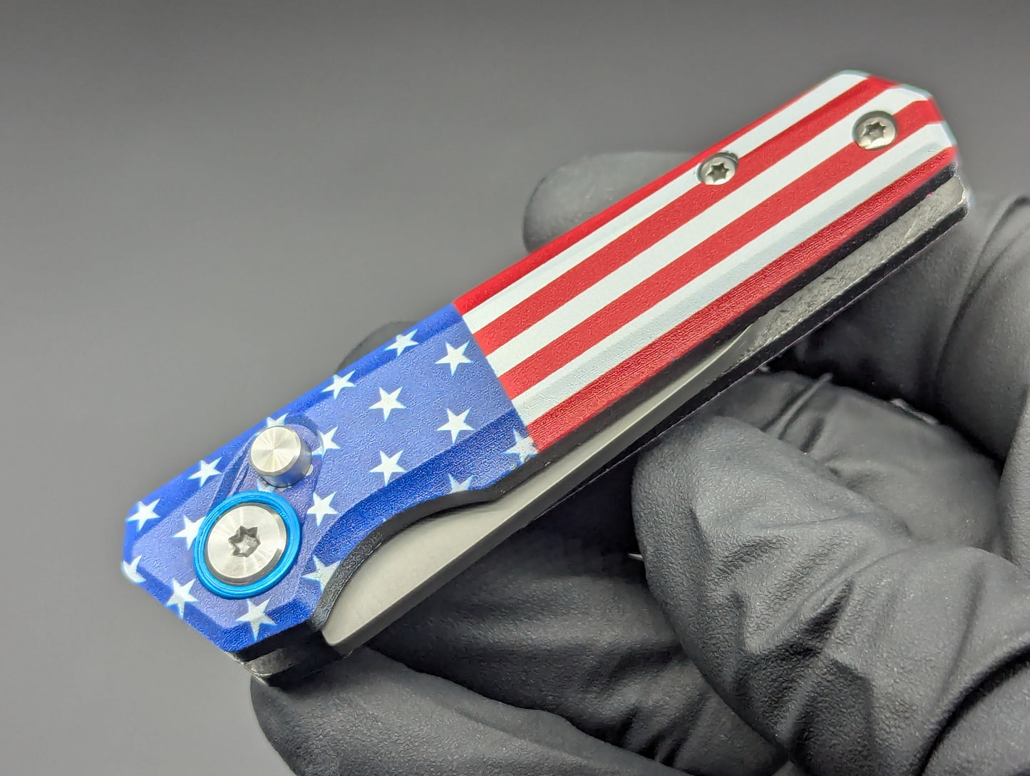 USA STARS AND STRIPES CALIFORNIA LEGAL SWITCHBLADE KNIFE