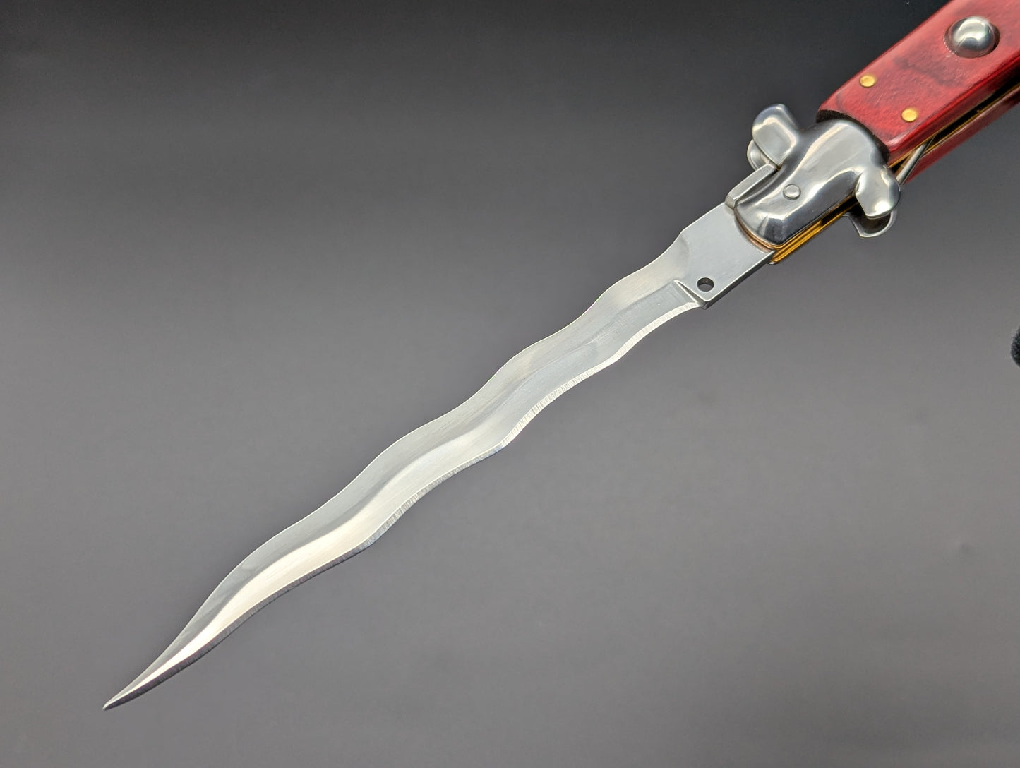 13" KRIS BLADE SOLID WOOD ITALIAN STYLE STILETTO