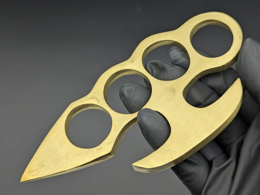 5TH ACE LINCOLN STYLE SOLID BRASS STOCK KNUCKLE DUSTER