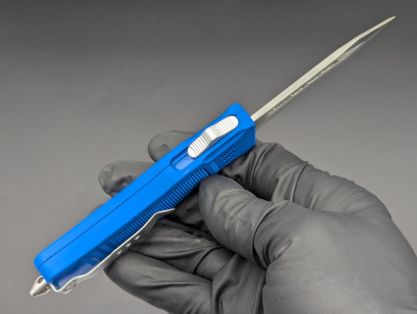 7" Mini Modified Tanto CQB OTF Automatic Knife Blue