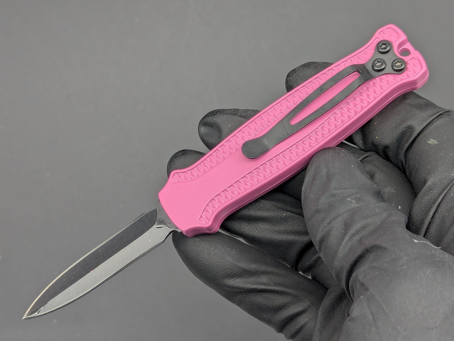 PINK PIRANHA MINI D/A OTF KNIFE DAGGER BLADE