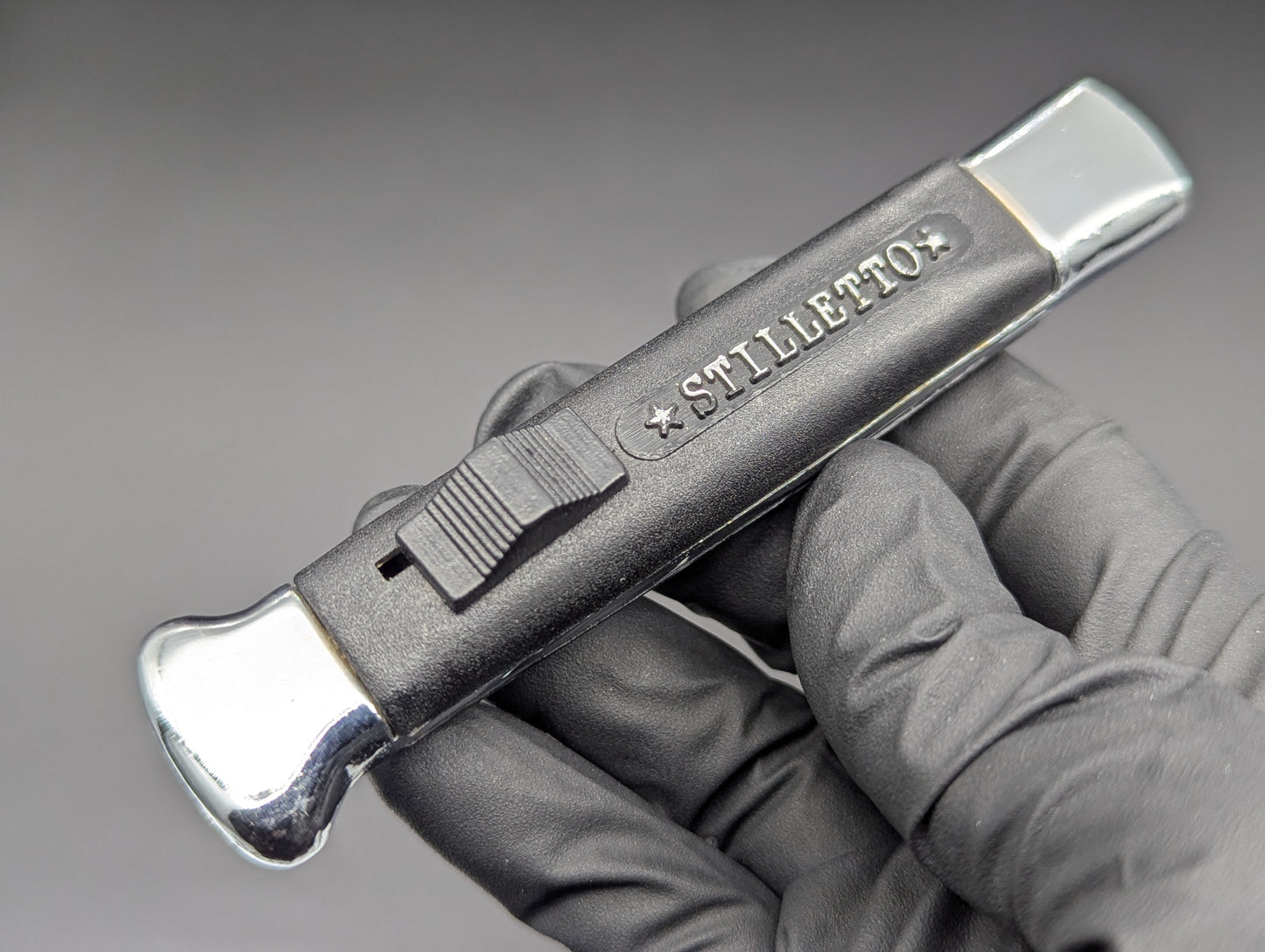 VINTAGE 80"s STILETTO NATO MILITARY D/A OTF KNIVES