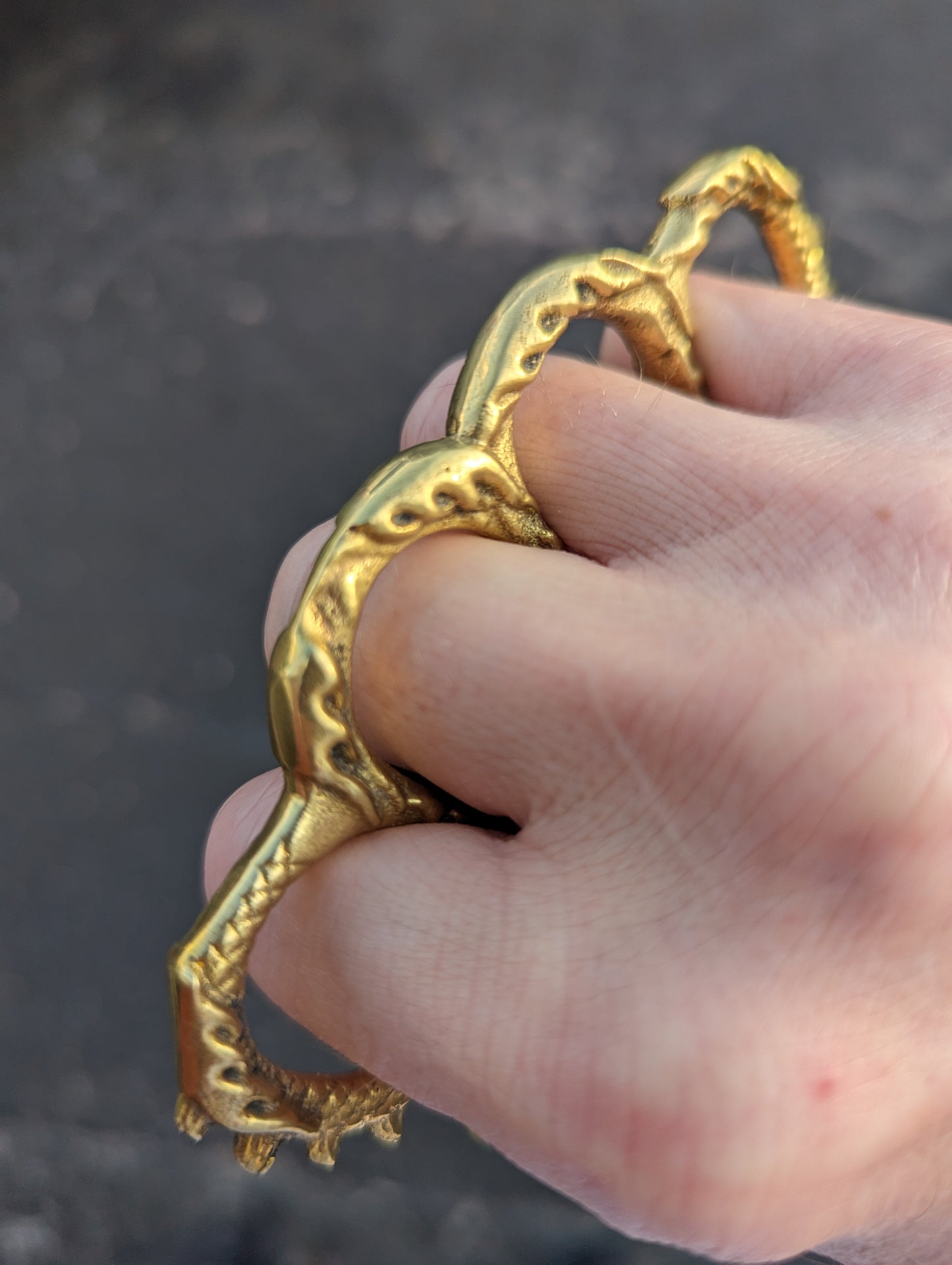 SOLID CAST BRASS DRAGON BRASS KNUCKLE DUSTER