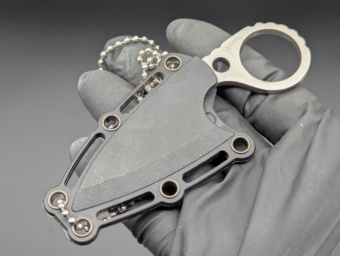 4" Wartech Ghost Skull Karambit Neck Knife Stainless