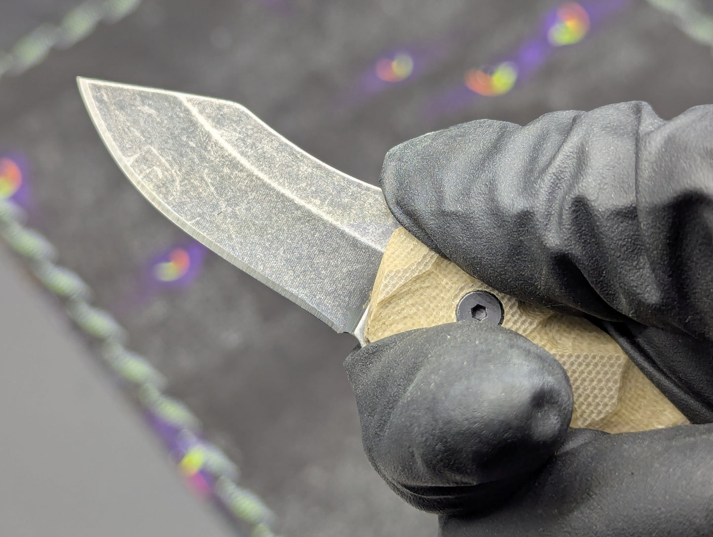 4.75" FULL TANG G-10 DROP POINT NECK KNIFE